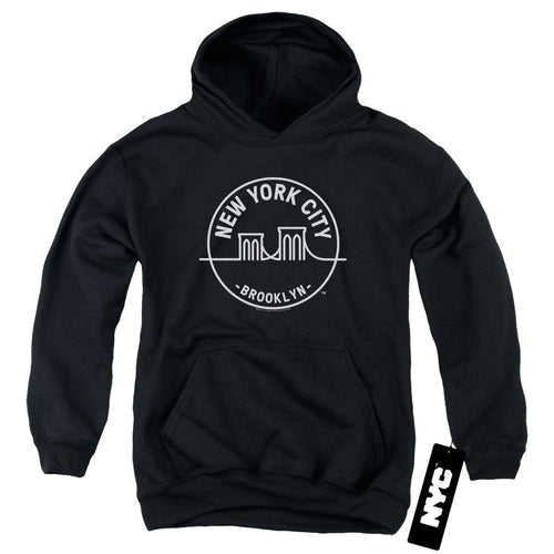 New York City Brooklyn Badge Youth Hoodie