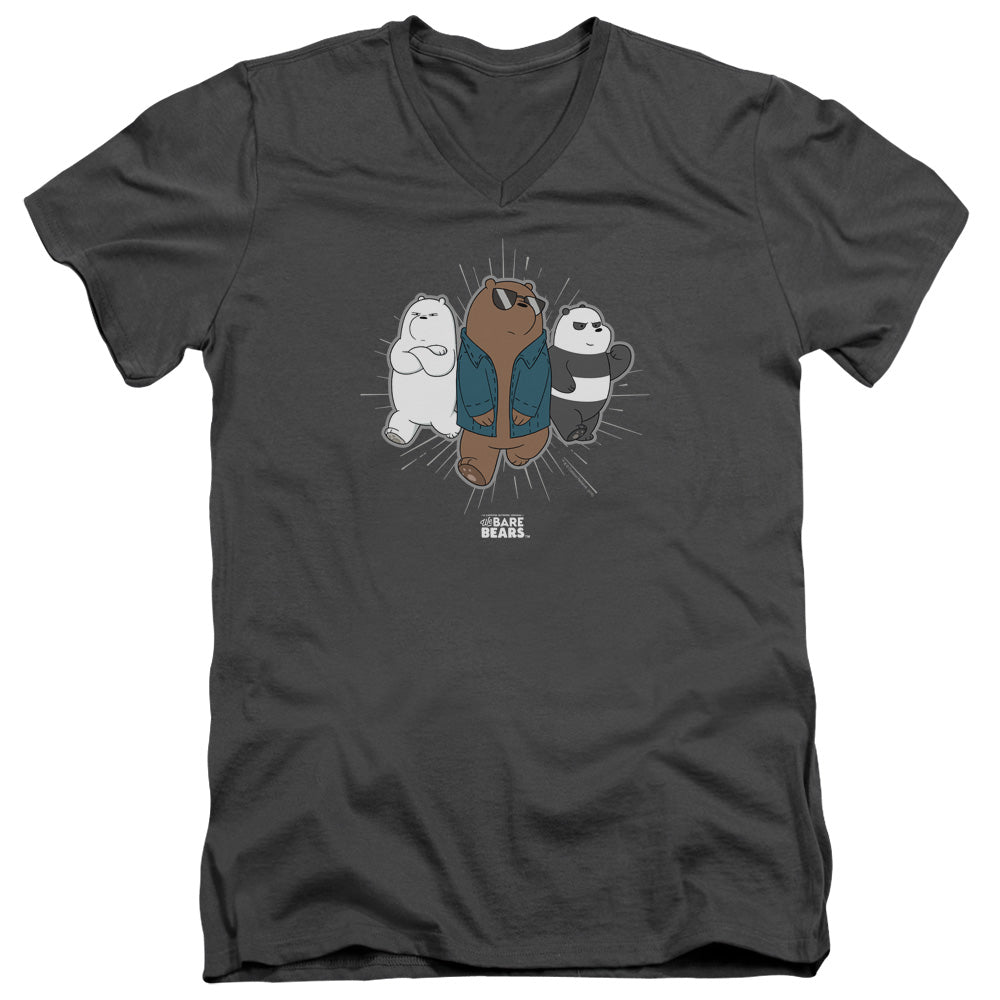 We Bare Bears Grizz Denim Jacket V-Neck T-Shirt