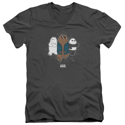 We Bare Bears Grizz Denim Jacket V-Neck T-Shirt