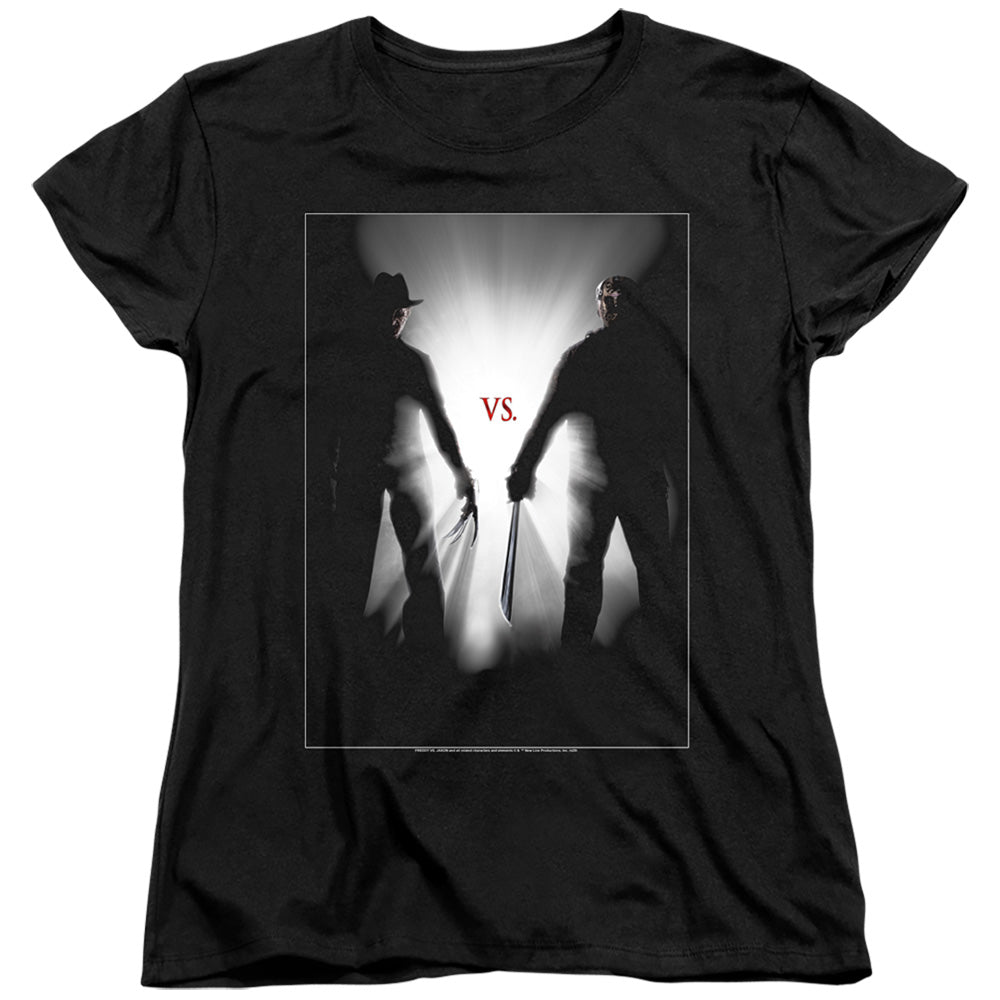 Freddy vs Jason Silhouettes Womens T-Shirt
