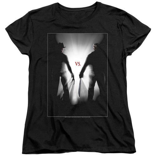 Freddy vs Jason Silhouettes Womens T-Shirt