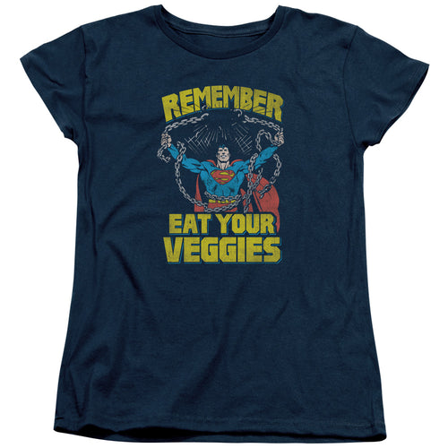 Superman Veggie Power Womens T-Shirt
