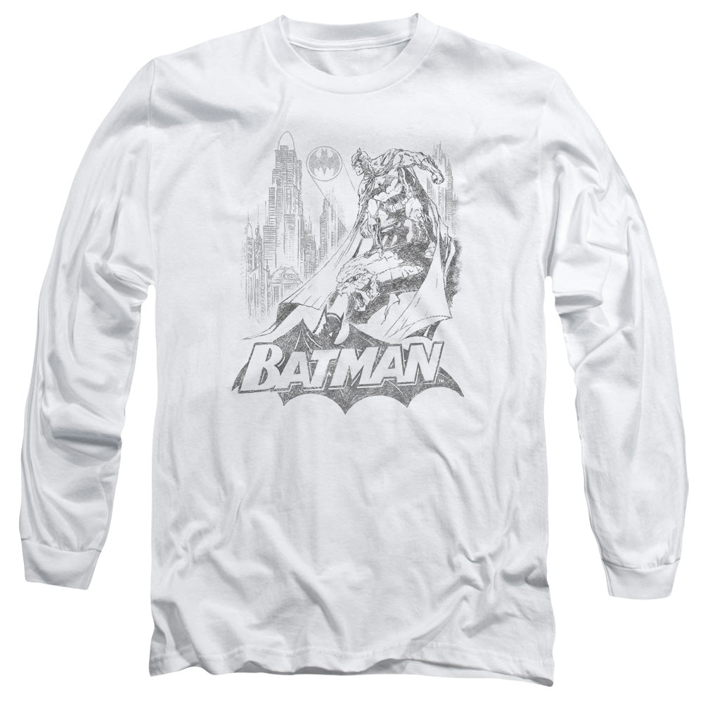 Batman Bat Sketch Long Sleeve T-Shirt