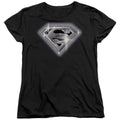 Superman Bling Shield Womens T-Shirt