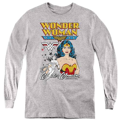 Wonder Woman Retro Duo Youth Long Sleeve T-Shirt