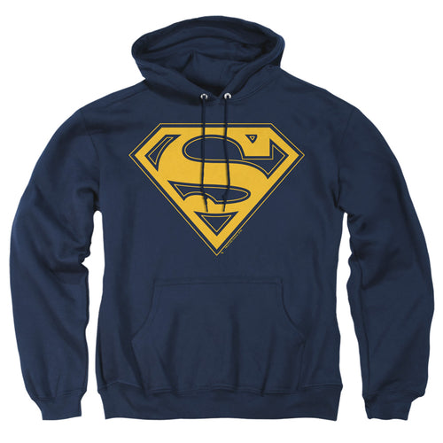 Superman Maize & Blue Shield Navy Pullover Hoodie