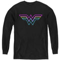 Wonder Woman Neon Logo Youth Long Sleeve T-Shirt