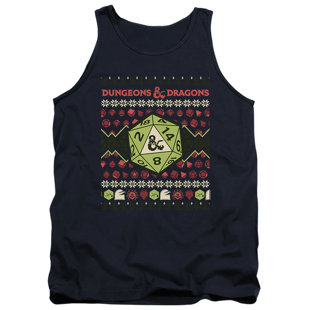 Dungeons & Dragons 20-sided Dice Ugly Christmas Tank Top