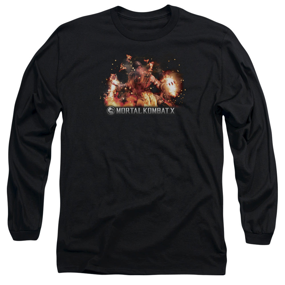 Mortal Kombat X Scorpion Flames Long Sleeve T-Shirt