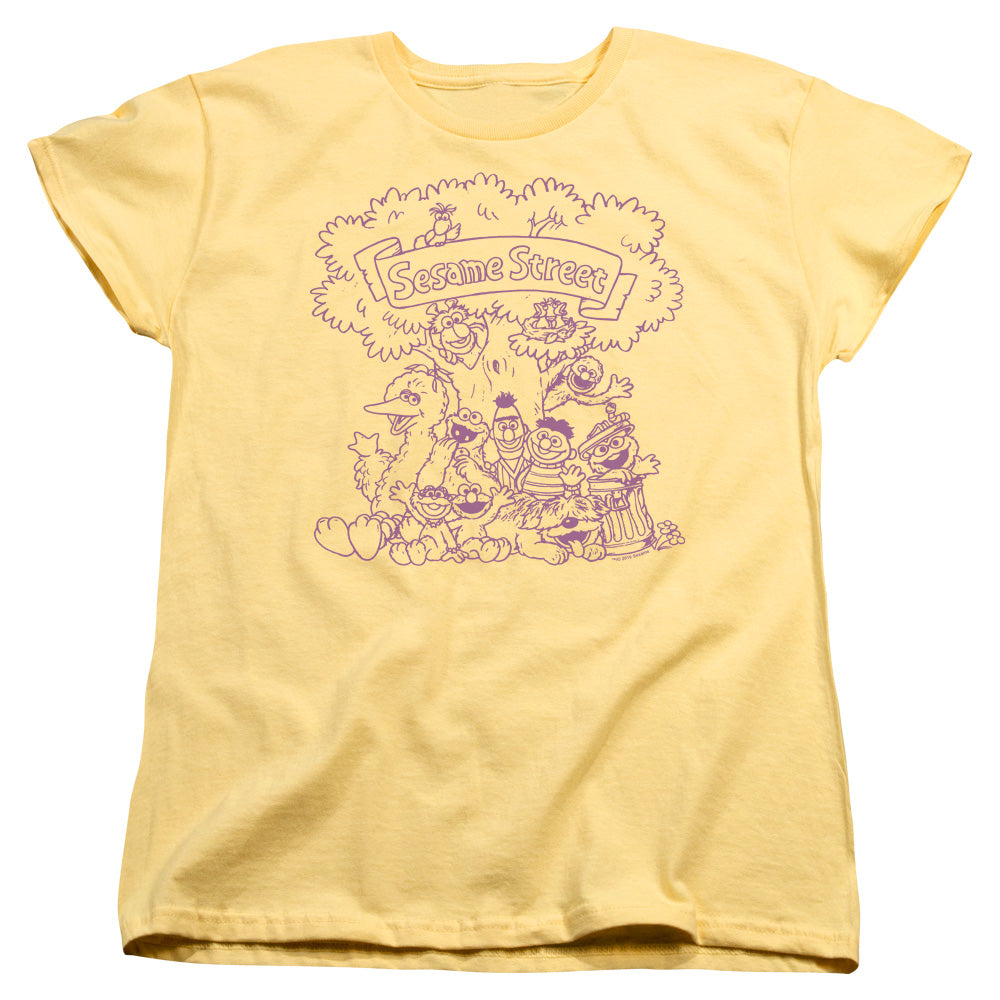 Sesame Street Simple Street Banana Womens T-Shirt
