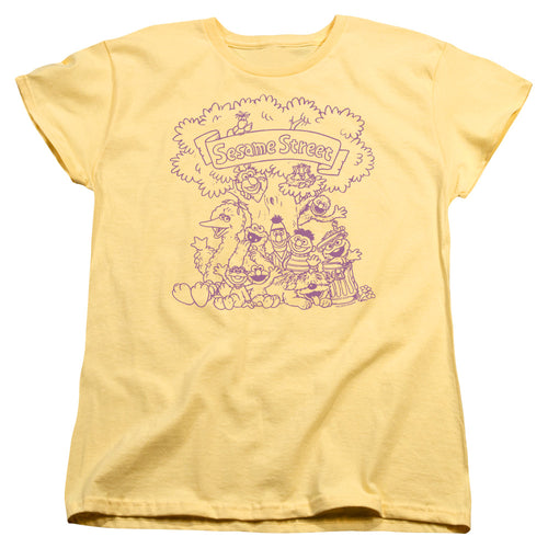Sesame Street Simple Street Banana Womens T-Shirt