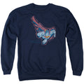 Superman Scribble & Soar Navy Crewneck Sweatshirt