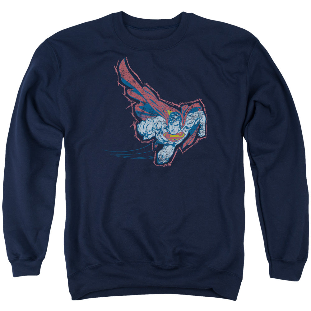 Superman Scribble & Soar Navy Crewneck Sweatshirt