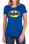 DC Comics Retro Bat Logo Distressed Womens T-Shirt