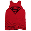 Superman Red & Black Shield Red Tank Top