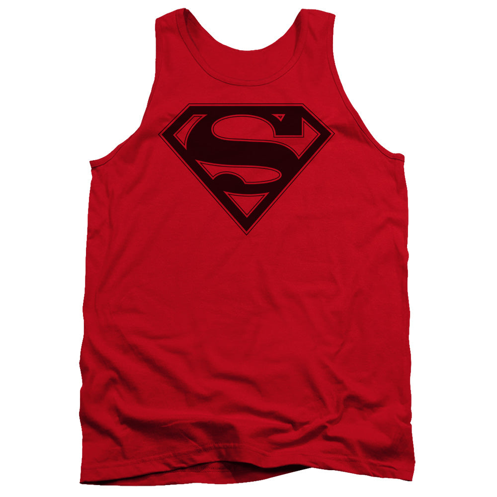 Superman Red & Black Shield Red Tank Top