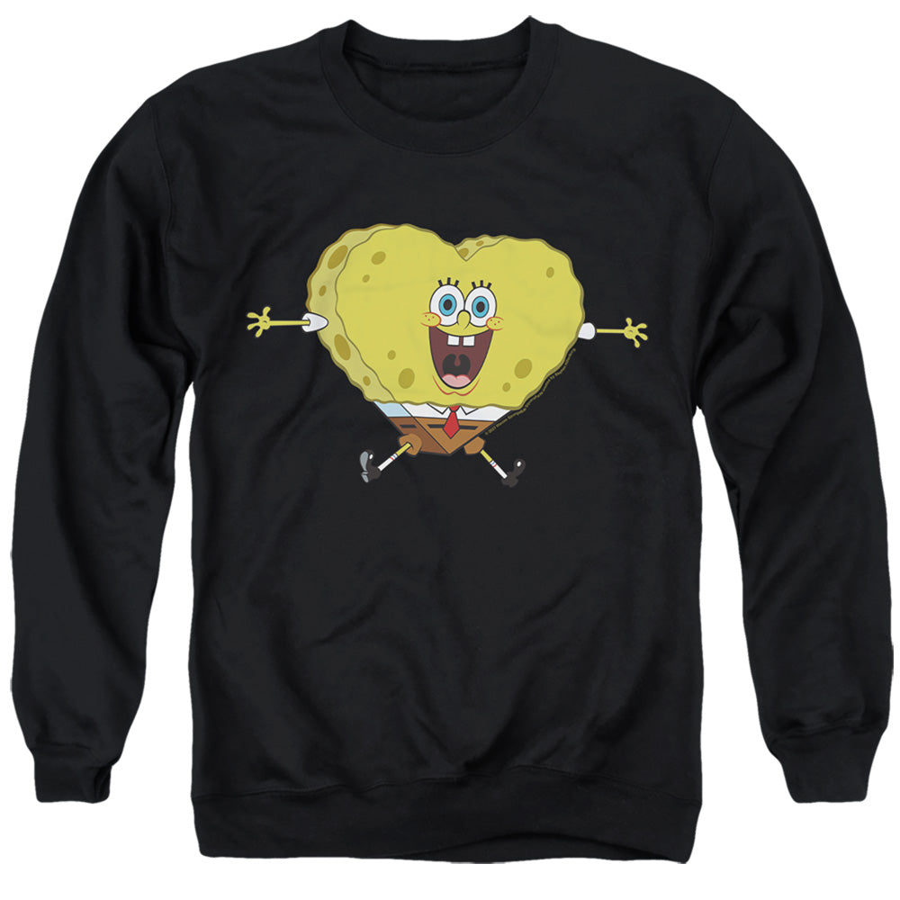 Spongebob Squarepants Valentine's Day Heart-shaped Sponge Crewneck Sweatshirt