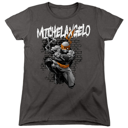 Teenage Mutant Ninja Turtles Michelangelo Womens T-Shirt