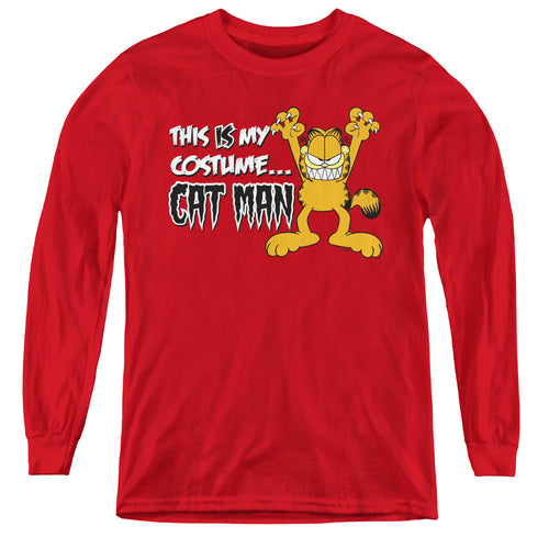 Garfield Cat Man Youth Long Sleeve T-Shirt
