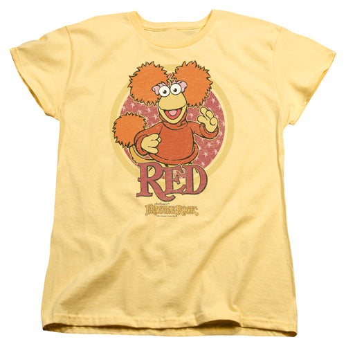 Fraggle Rock Red Circle Womens T-Shirt