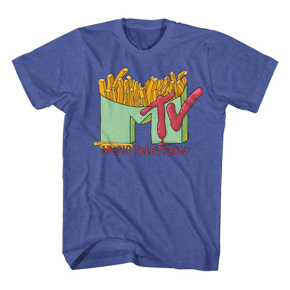 French Fries MTV t-shirt in royal heather