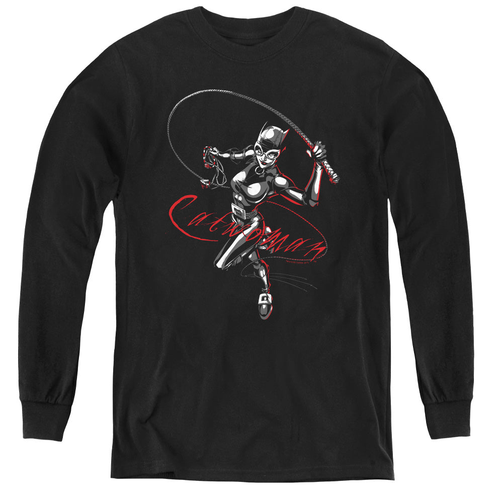 Batman Kitten With A Whip Youth Long Sleeve T-Shirt