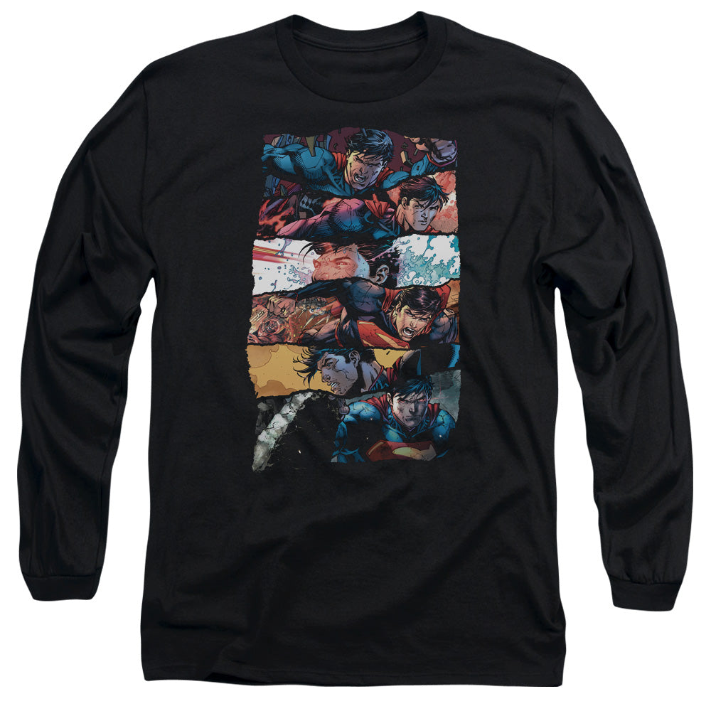 Superman Torn Collage Long Sleeve T-Shirt