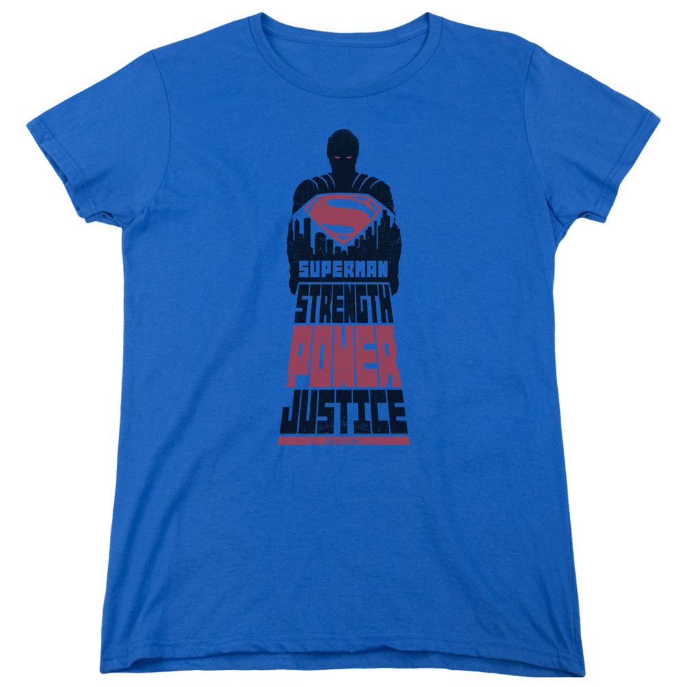 Batman v Superman Super Justice Womens T-Shirt