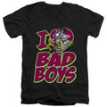 DC Comics I Heart Bad Boys V-Neck T-Shirt