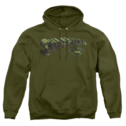 Superman Camo Logo & Shield Pullover Hoodie
