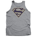 Superman Navy & Gold Shield Athletic Heather Tank Top
