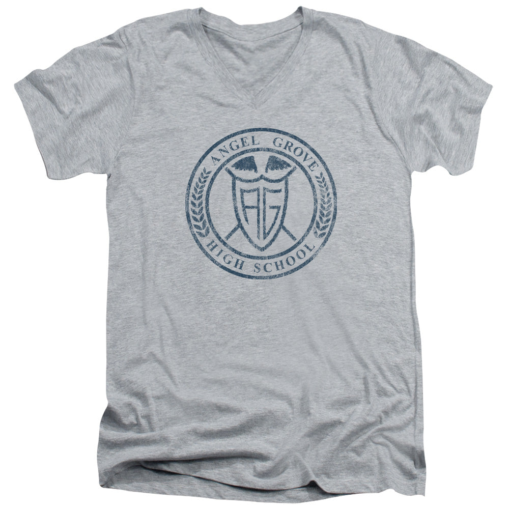 Mighty Morphin Power Rangers Angel Grove Hs V-Neck T-Shirt