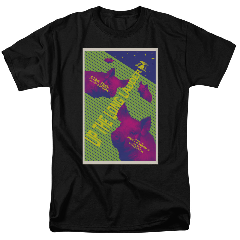 Star Trek Up the Long Ladder Black T-Shirt