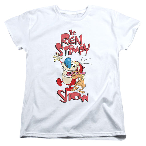 Ren and Stimpy Show Logo Womens T-Shirt