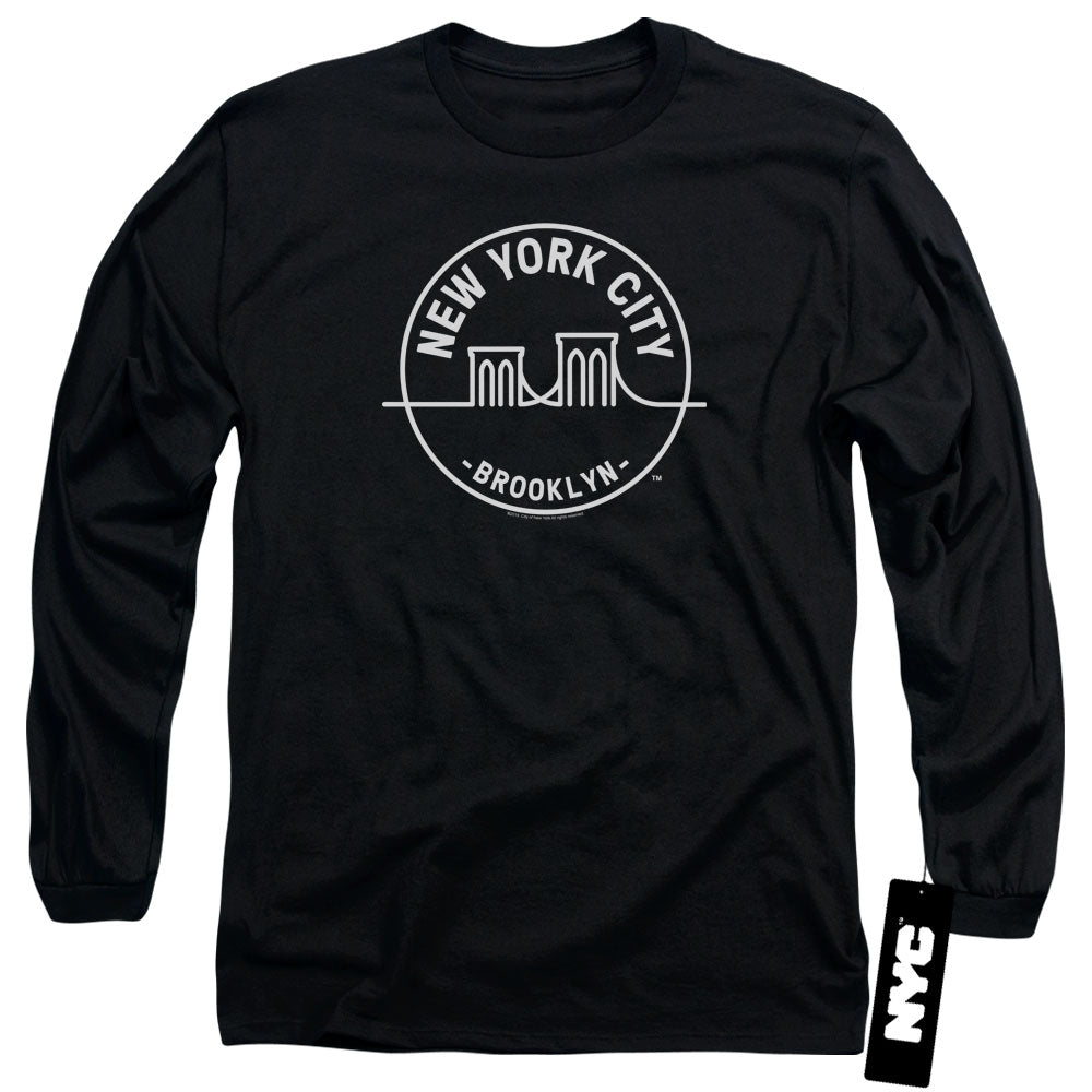 New York City Brooklyn Badge Long Sleeve T-Shirt