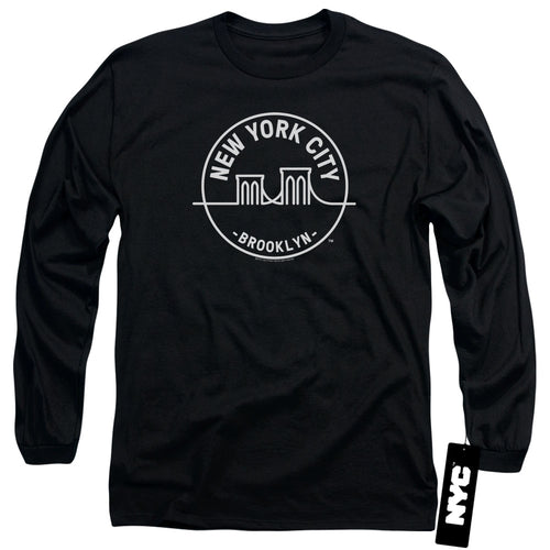 New York City Brooklyn Badge Long Sleeve T-Shirt