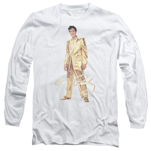 Elvis Presley Gold Lame Suit Long Sleeve T-Shirt