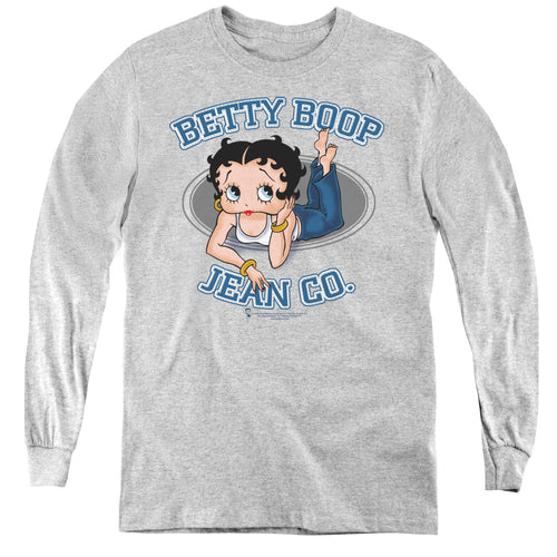 Betty Boop Jean Co Youth Long Sleeve T-Shirt