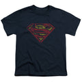 Superman S Shield Rough Navy Youth/Toddler T-Shirt