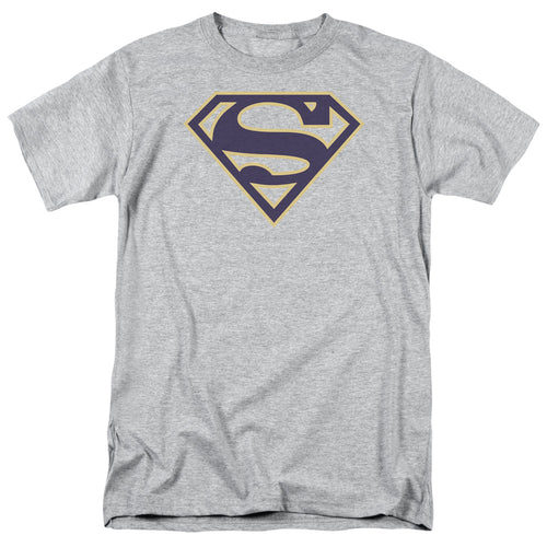 Superman Navy & Gold Shield Athletic Heather T-Shirt