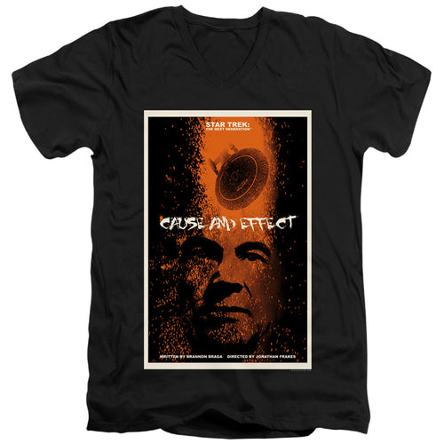 Star Trek Cause and Effect Black V-Neck T-Shirt
