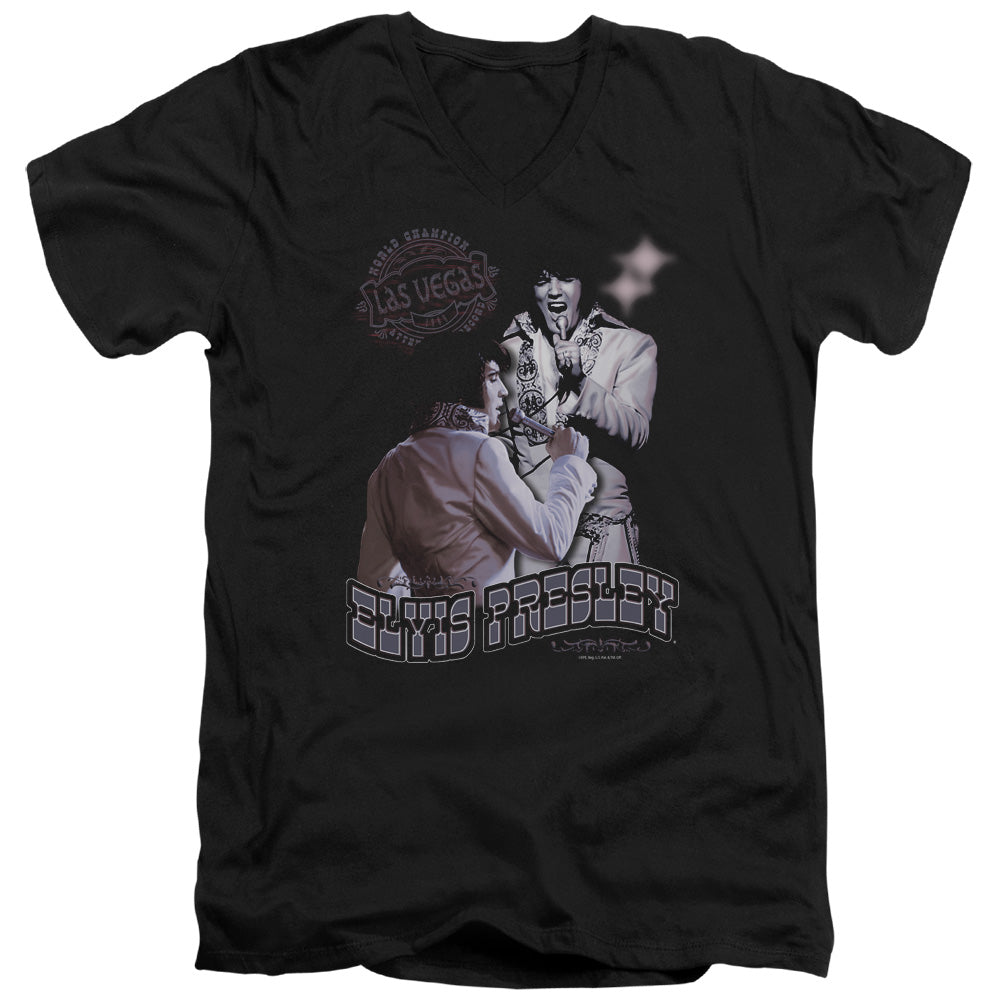 Elvis Presley Violet Vegas V-Neck T-Shirt