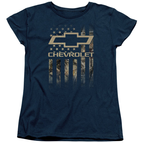 Chevy Camo Flag Womens T-Shirt