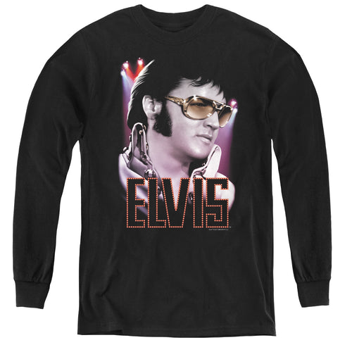 Elvis Presley 70S Star Youth Long Sleeve T-Shirt