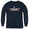 Top Gun Logo Navy Youth Long Sleeve T-Shirt