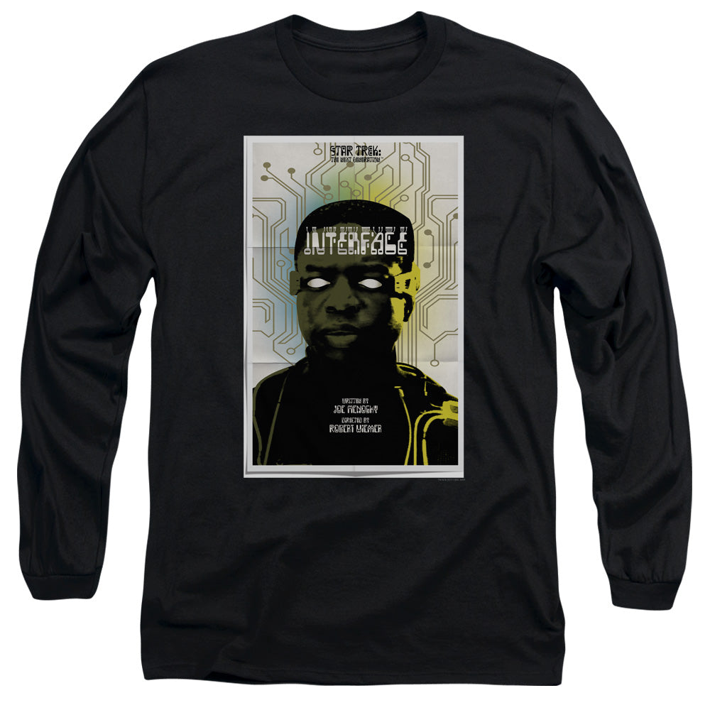 Star Trek Interface Black Long Sleeve T-Shirt