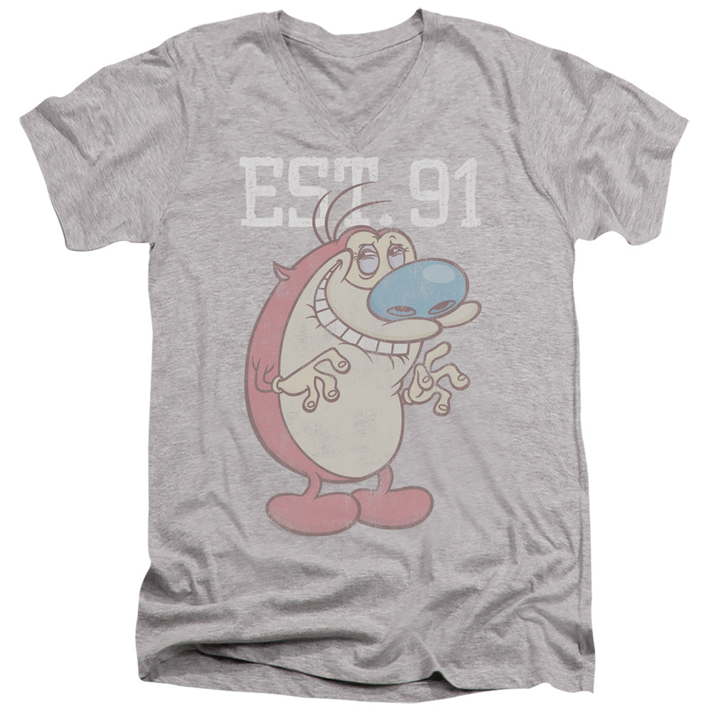 Ren and Stimpy Stimpy Est. 91 V-Neck T-Shirt