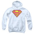 Superman Classic Logo White Youth Hoodie