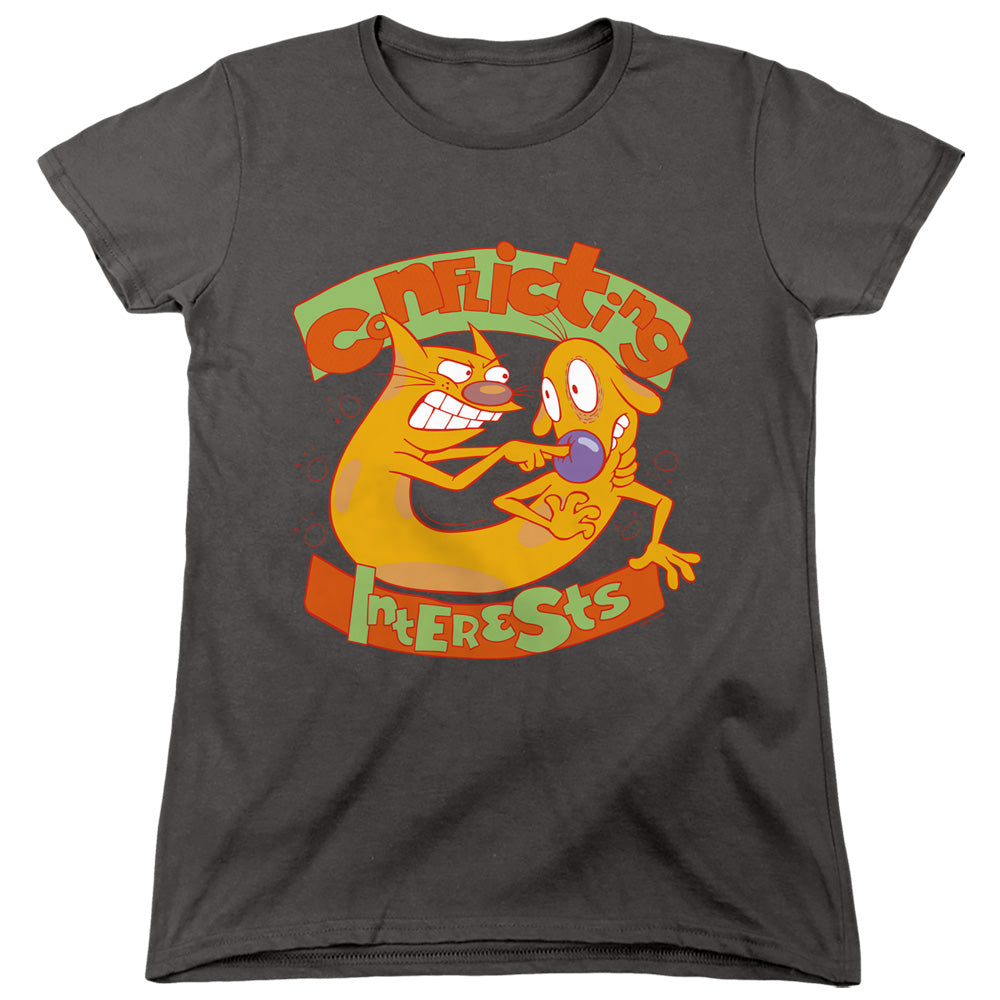 CatDog Conflicting Interests Womens T-Shirt