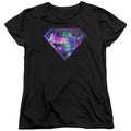 Superman Galaxies Shield Womens T-Shirt